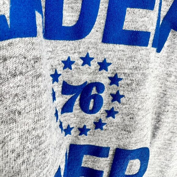 2002 Nike NBA Philadelphia 76ers Vintage Grey & Blue Sports T-Shirt Size XXL - Picture 4 of 12